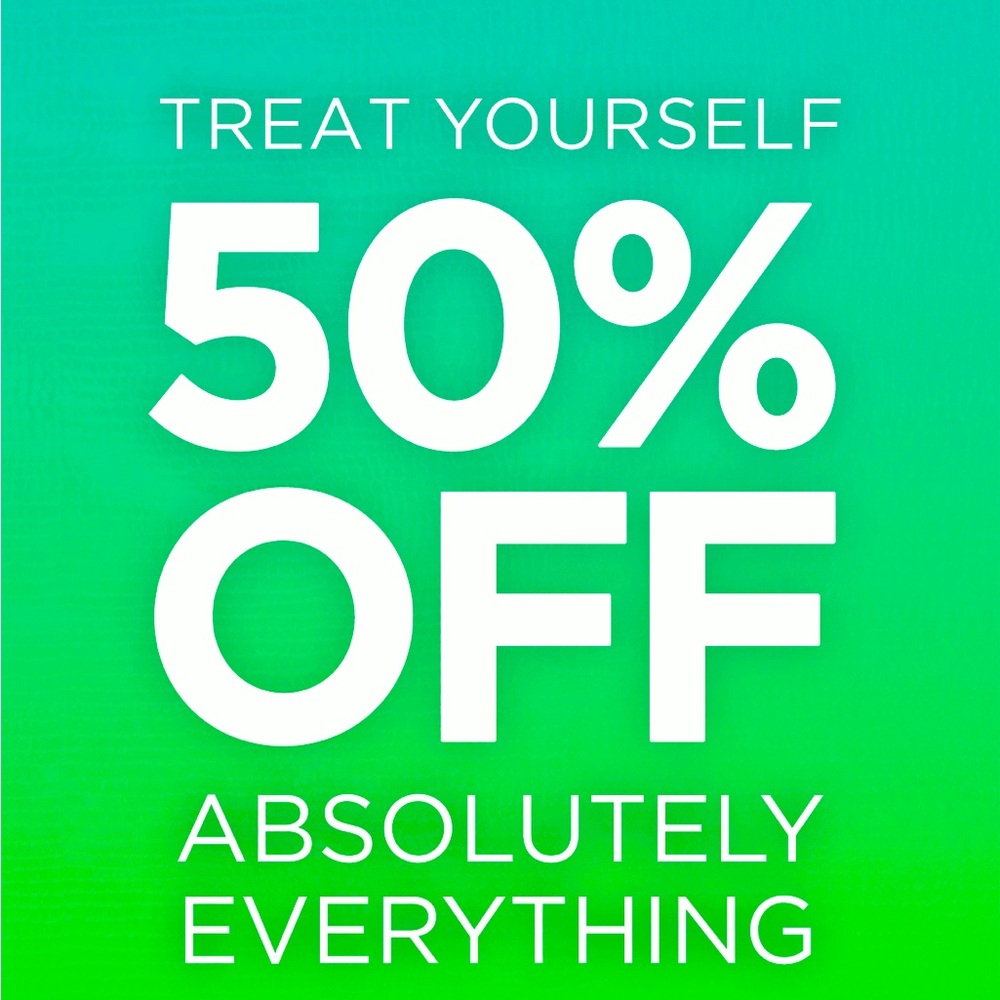 50% off everything